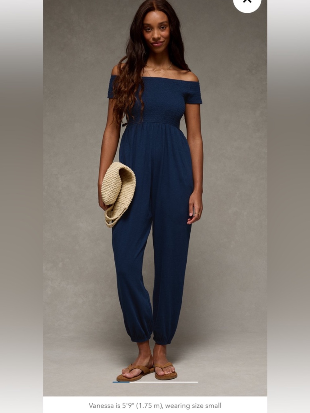 American Eagle Sunchaser Off-Shoulder Jumpsuit